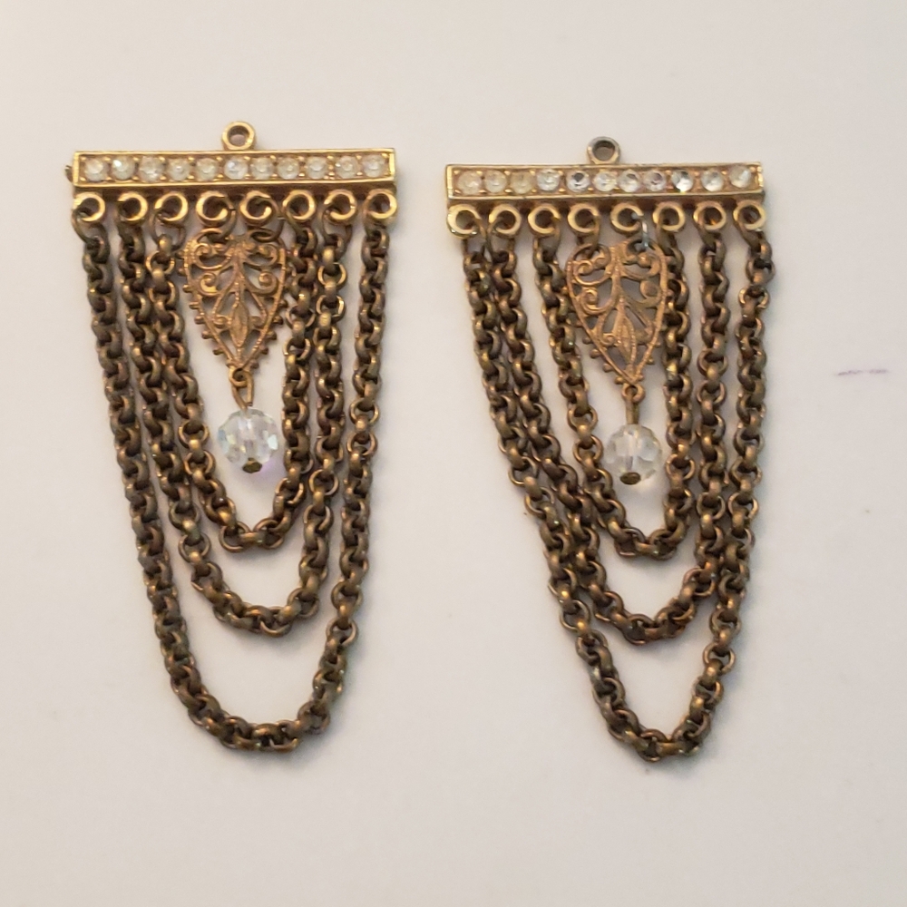 Vintage Earrings, Used, Without Hooks